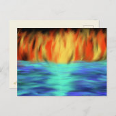 火と水のキリスト教予言抽象芸術芸術 ポストカード (正面/裏面)