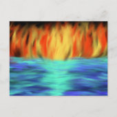 火と水のキリスト教予言抽象芸術芸術 ポストカード (正面)