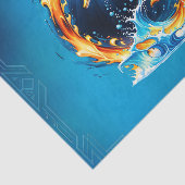 火と水の魅惑的な相互作用 薄葉紙 (詳細)