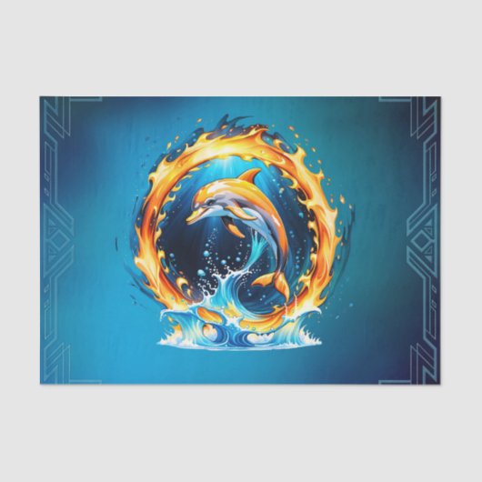 火と水の魅惑的な相互作用 薄葉紙 (正面)