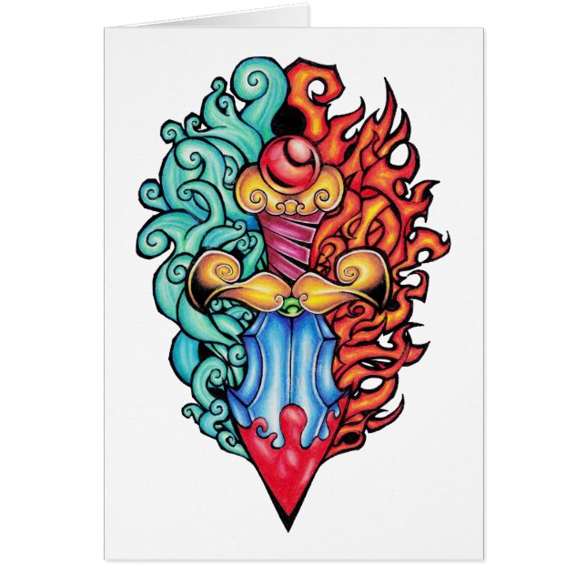 火と水ダガータトゥー (正面)