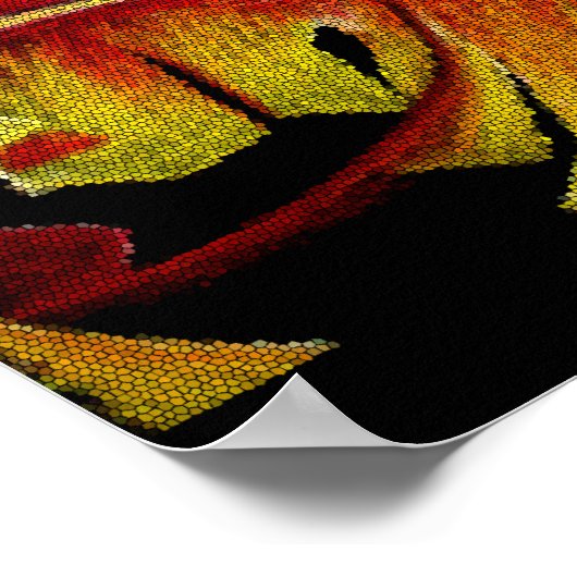 火と水疱 – モザイク ポスター (角)