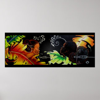 火と水疱 – モザイク ポスター