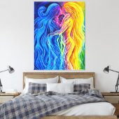 火と水 キャンバスプリント (インサイチュ (寝室))