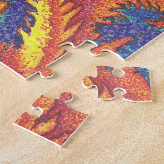 火と水 ジグソーパズル (側面)