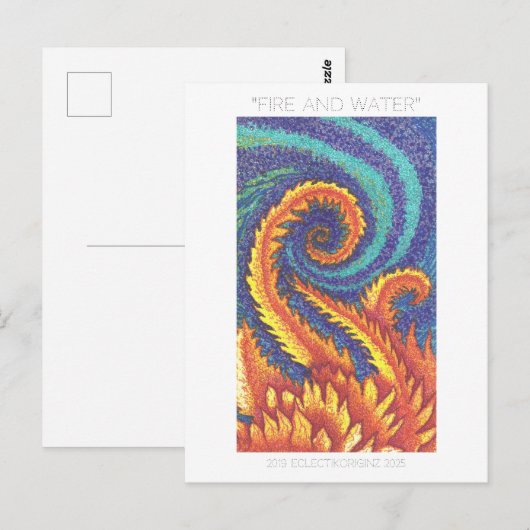 火と水 ポストカード (正面/裏面)