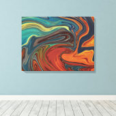 火と氷で包まれたキャンバス キャンバスプリント (インサイチュ (ウッドフロア))