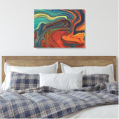 火と氷で包まれたキャンバス キャンバスプリント (インサイチュ (寝室))