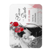 火と氷のセーブザデートマグネット | Red Roses マグネット (縦)