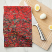 火と氷のテクスチャ キッチンタオル (四つ折り)