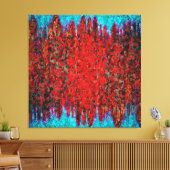 火と氷のテクスチャ キャンバスプリント (インサイチュ (リビング))