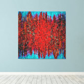 火と氷のテクスチャ キャンバスプリント (インサイチュ (ウッドフロア))