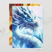 火と氷のドラゴンアイアート 招待状 (正面/裏面)