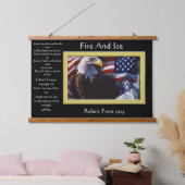 火と氷のハゲのワシ座って見て 吊り下げ型タペストリー (寝室)