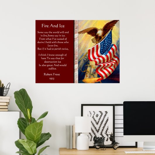 火と氷のハゲのワシ7月4日のポスター ポスター (ホームオフィス)