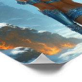 火と氷のビキニ女神の写真の正確なサイズ ポスター (角)