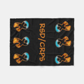 火と氷のリボン フリースブランケット (正面(横))