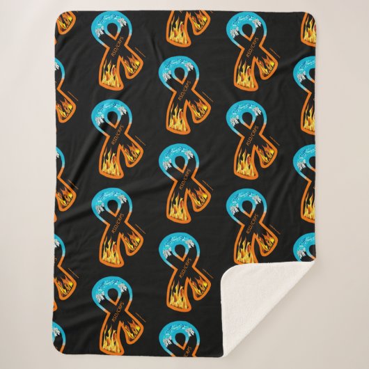火と氷のリボン…RSD/CRPS シェルパブランケット (正面)