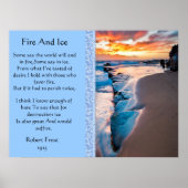 火と氷の冷たい青の海ポスター ポスター (正面)