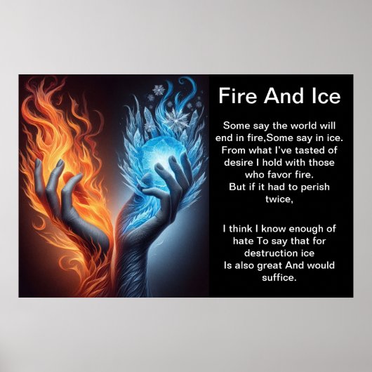 火と氷の手 ポスター (正面)