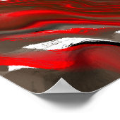 火と氷の抽象芸術芸術 ポスター (角)