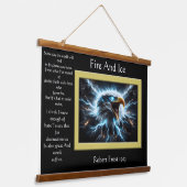 火と氷の雷鳥が上昇 吊り下げ型タペストリー (傾斜あり)