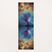 火と氷ザ孤独な抽象芸術星雲 ヨガマット (正面)