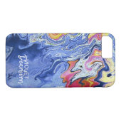 火と氷モノグラ絵を描ム Case-Mate iPhoneケース (裏面(横))