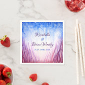 火と氷結婚の | 青と赤の水色 スタンダードカクテルナプキン (インサイチュ)