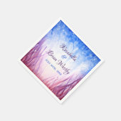 火と氷結婚の | 青と赤の水色 スタンダードカクテルナプキン (角)