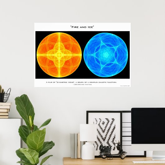 火と氷 ポスター (ホームオフィス)