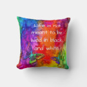 [火と氷]レインボーボホーバタフライタイダイ クッション (正面)