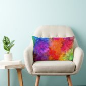 [火と氷]レインボーボホーバタフライタイダイ ランバークッション (椅子)