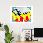 火と溶ける氷 ポスター (ホームオフィス)