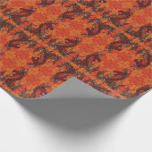 火と炎のドラゴンラッピング紙 ラッピングペーパー (角)