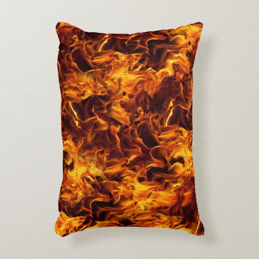 火と炎のパターン アクセントクッション (正面(垂直))