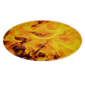 火と炎のパターン カッティングボード (角)