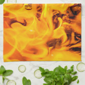 火と炎のパターン キッチンタオル (折り畳み)