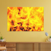 火と炎のパターン キャンバスプリント (インサイチュ (リビング))