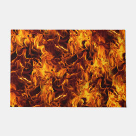 火と炎のパターン ドアマット