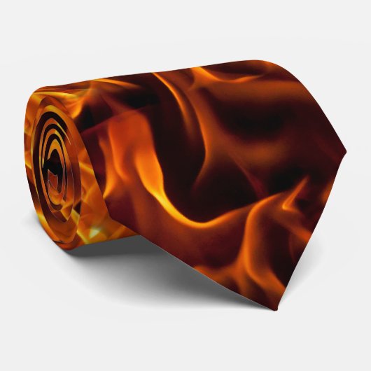 火と炎のパターン ネクタイ (ロール)