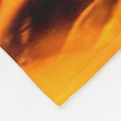 火と炎のパターン フリースブランケット (角)