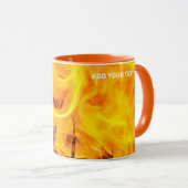 火と炎のパターン マグカップ (正面右)