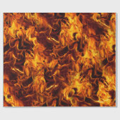 火と炎のパターン ラッピングペーパー (フラット)