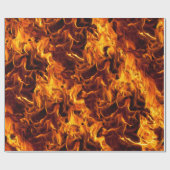 火と炎のパターン ラッピングペーパー (フラット)