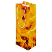 火と炎のパターン ワインギフトバッグ (裏面アングル)