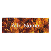 火と炎のパターン 名札 (正面)