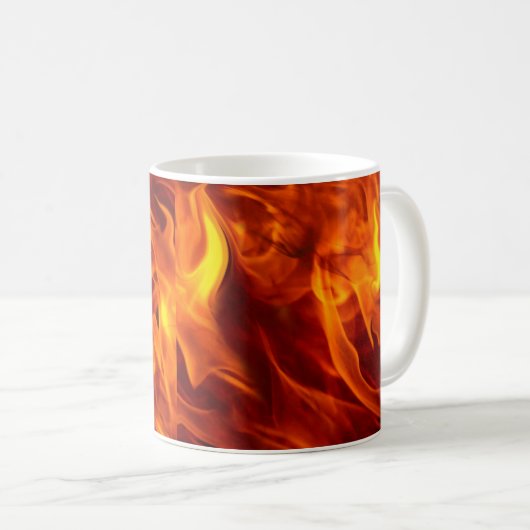 火と炎の燃える炎のギフトアイテム コーヒーマグカップ (正面右)