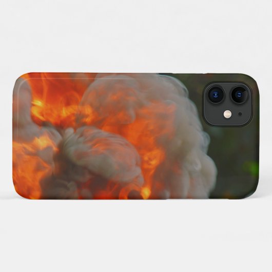火と煙が燃え上がる炎の電話ケース Case-Mate iPhoneケース (裏面(横))