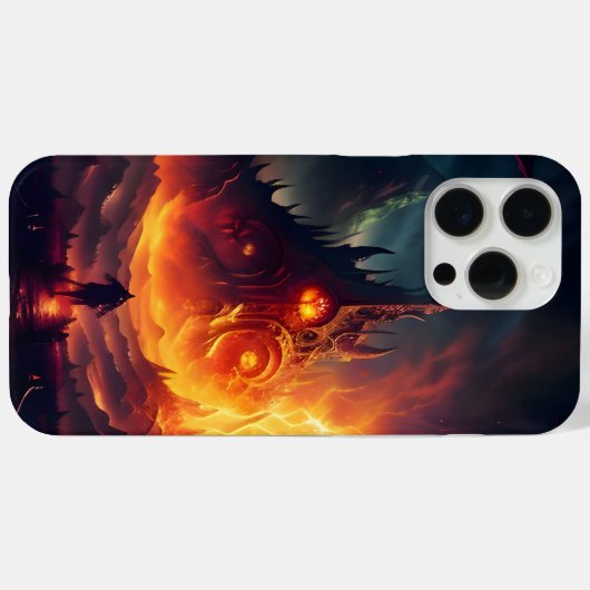 火と硫黄の風景4 Case-Mate iPhoneケース (裏面 (横))